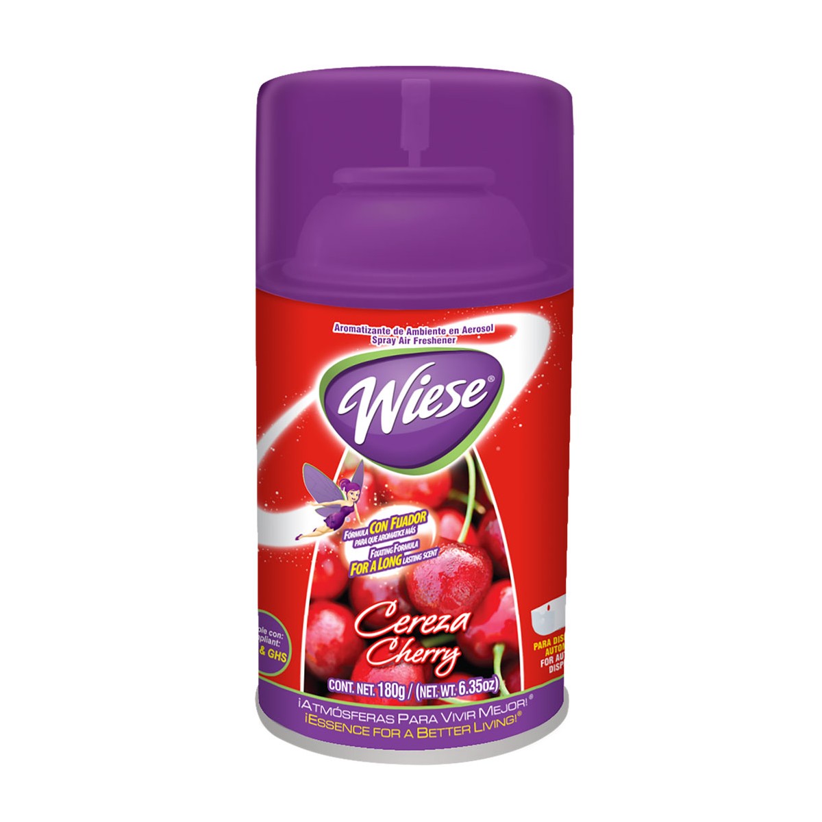 Image of product : Wiese - Déodorisant en aérosol intermittent - parfum cerise - 180 g (6,3 oz)