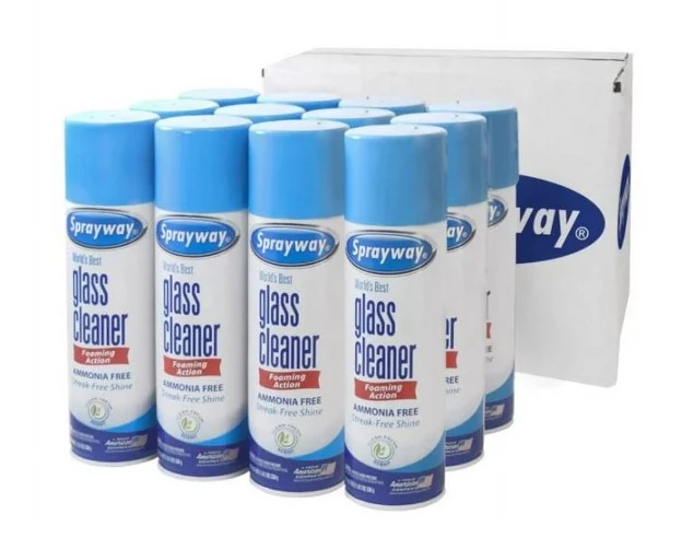 Image of product : Sprayway - Lot de 12 aérosols nettoyants pour vitres - 538,6 g
