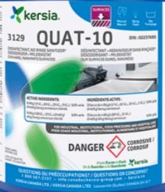 Image of product : QUAT-10 - Désinfectant et assainisseur sans rinçage - 4L