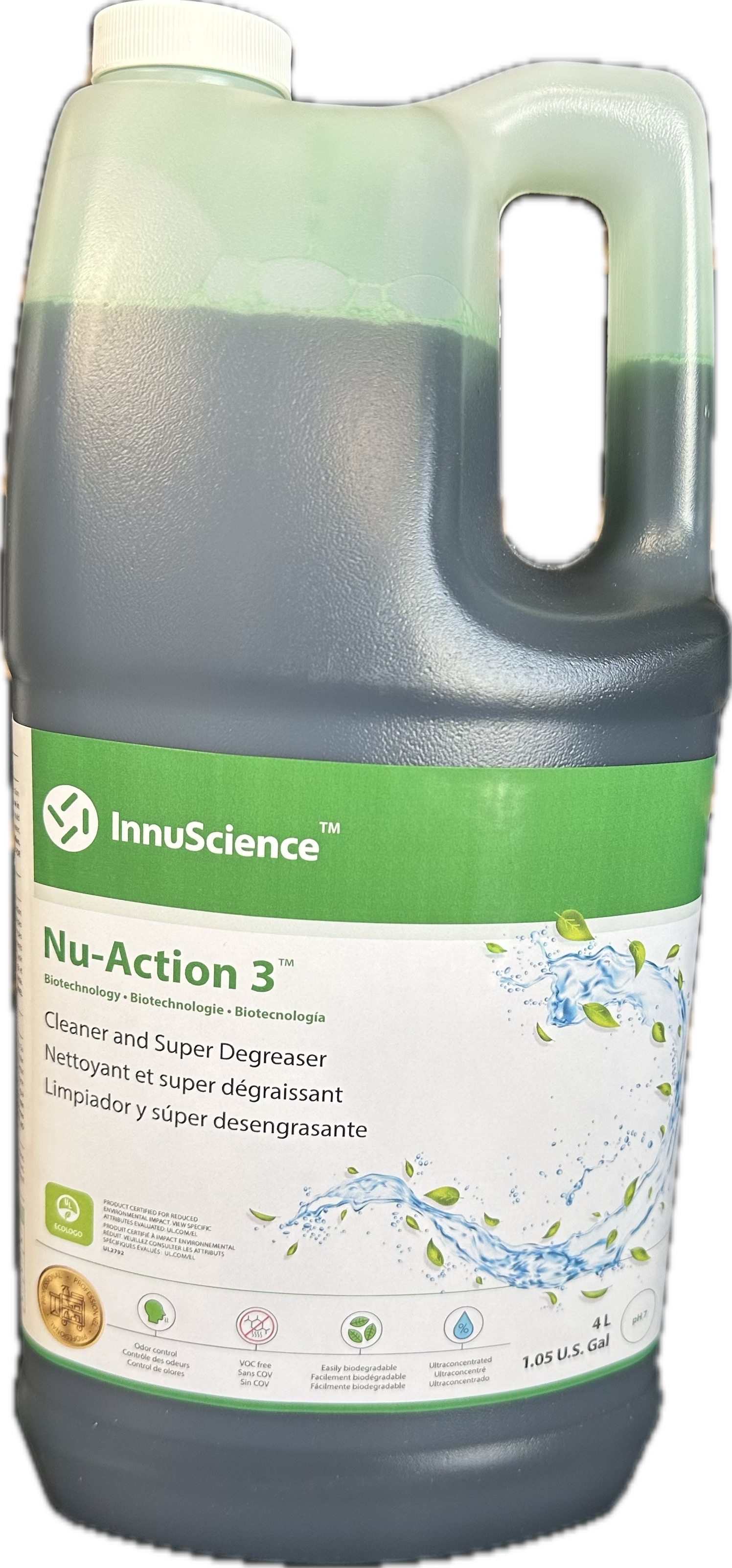 Image of product : Nu-Action 3 - InnuScience - Nettoyant et super dégraissant - 4L
