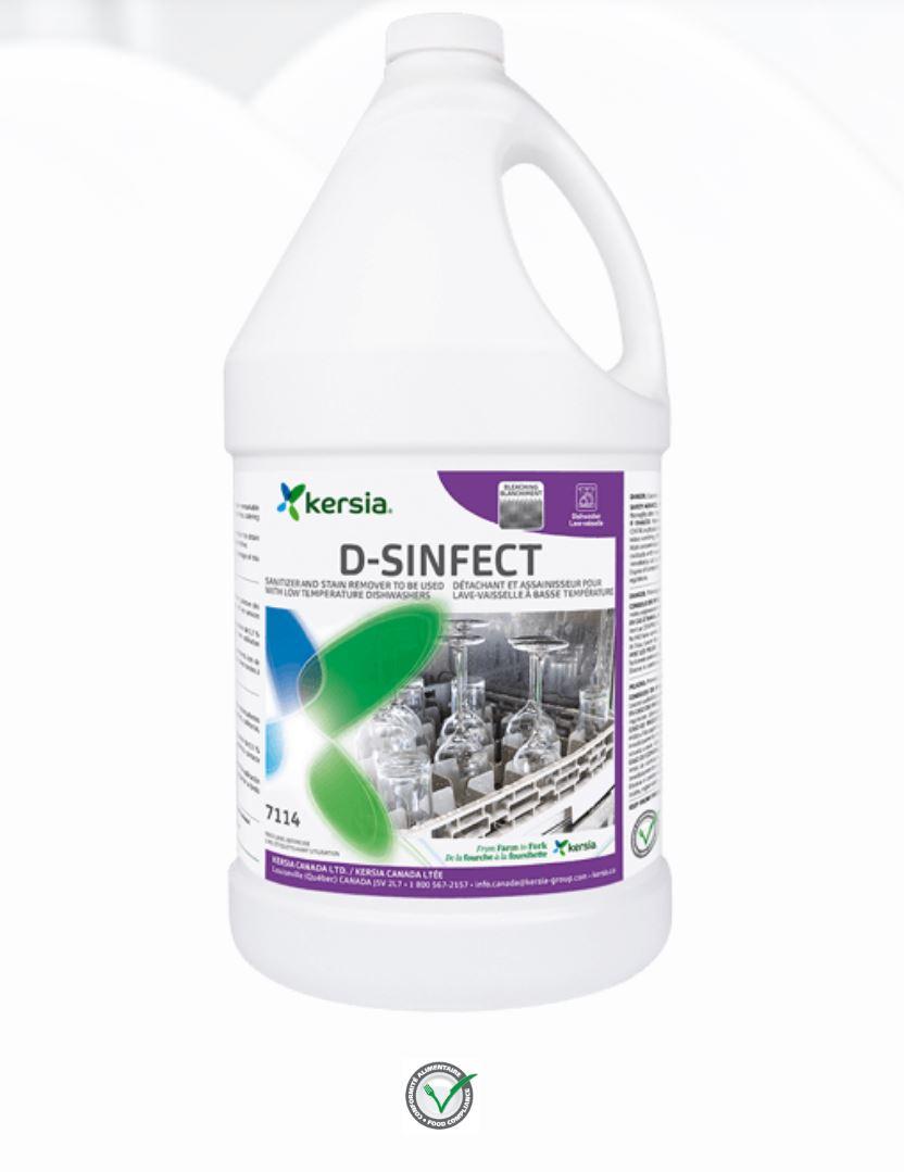 Image of product : D-SINFECT - Détachant et assainisseur pour lave-vaisselle à basse température
