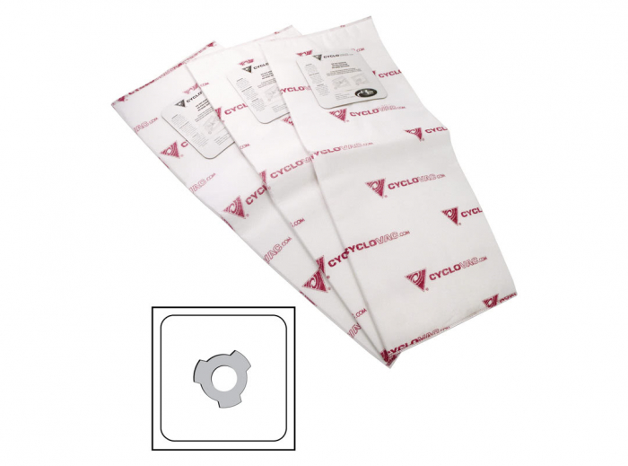 Image of product : Sac aspirateur central Cyclovac - Sac électrostatique - 3 dents - Paquet de 3 sacsTDSAC53C