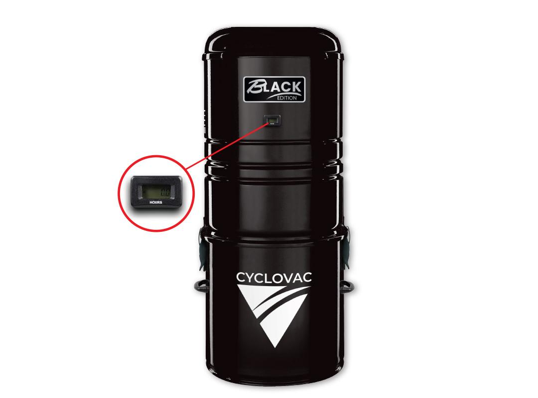 Image of product : Aspirateur central 125 Black Edition avec sac et ensemble d'accessoires 24V Super Luxe - Boyau 35 pi