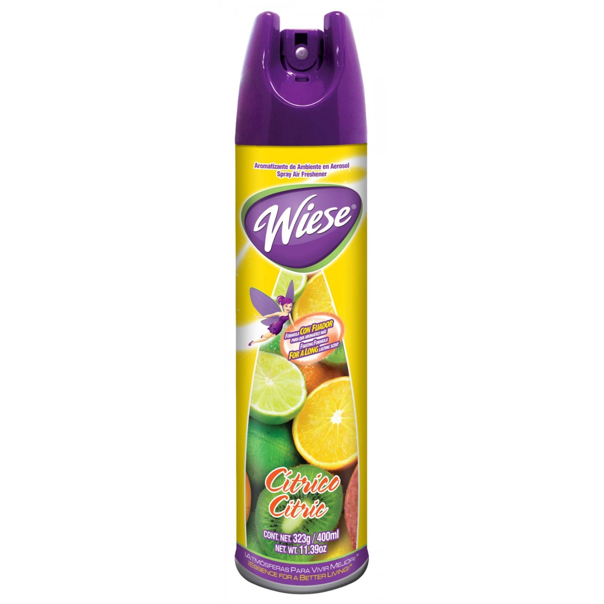 Image of product : Wiese - Déodorisant en aérosol - parfum citron - 400 ml (12.87 oz)